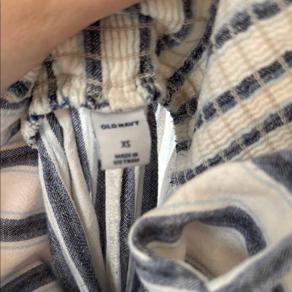 Striped Jumpsuit in Blue and White - Picture 2 of 4